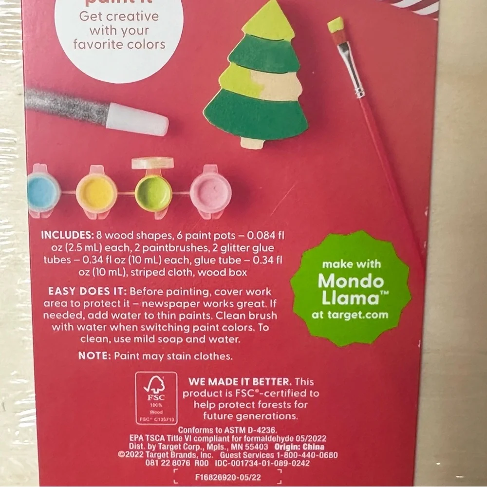 Target Mondo Llama Paint Your Own Wood Cookies for Santa